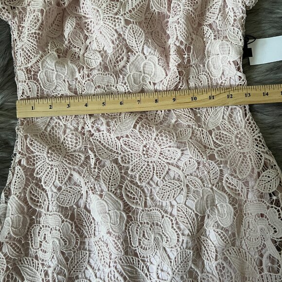 ASTR The Label Off the Shoulder Lace Dress, Pink, Size XS - Picture 6 of 6